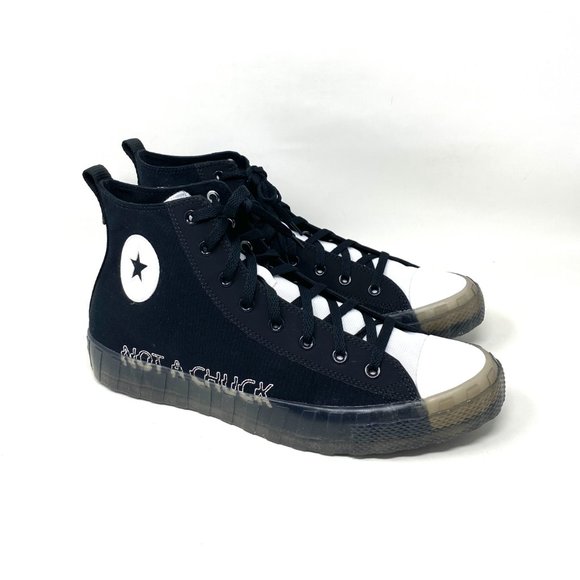 Converse UNT1TL3D Sneaker Shoes Men's High Top Black White Canvas Suede 169467C - Picture 6 of 10